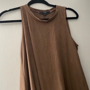 Brown suede dress